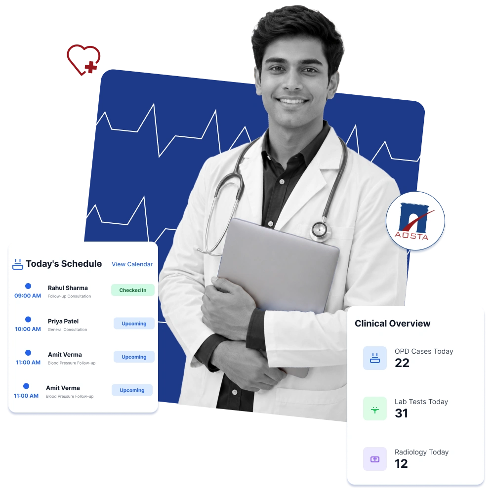 Benefits of Aosta healthcare management software improving efficiency, patient care, and hospital operations.