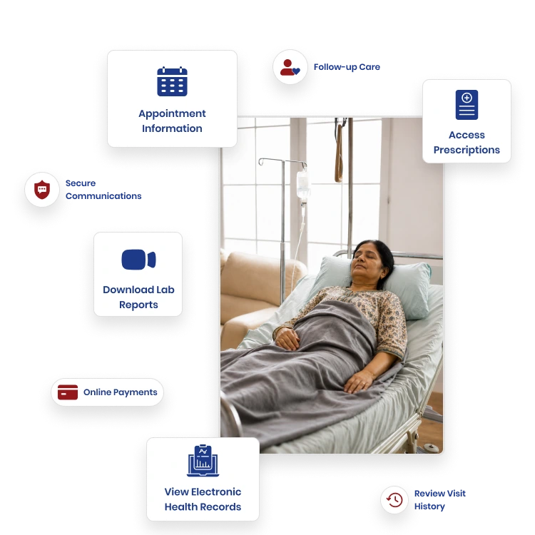 Patient portal connecting patients with healthcare providers through secure records and online services.